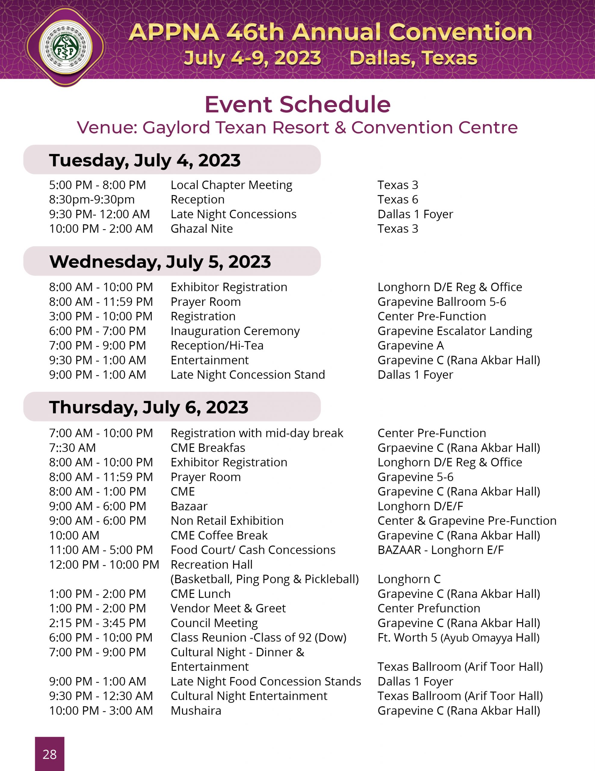 APPNA 46th Annual Summer Convention 2023 APPNA