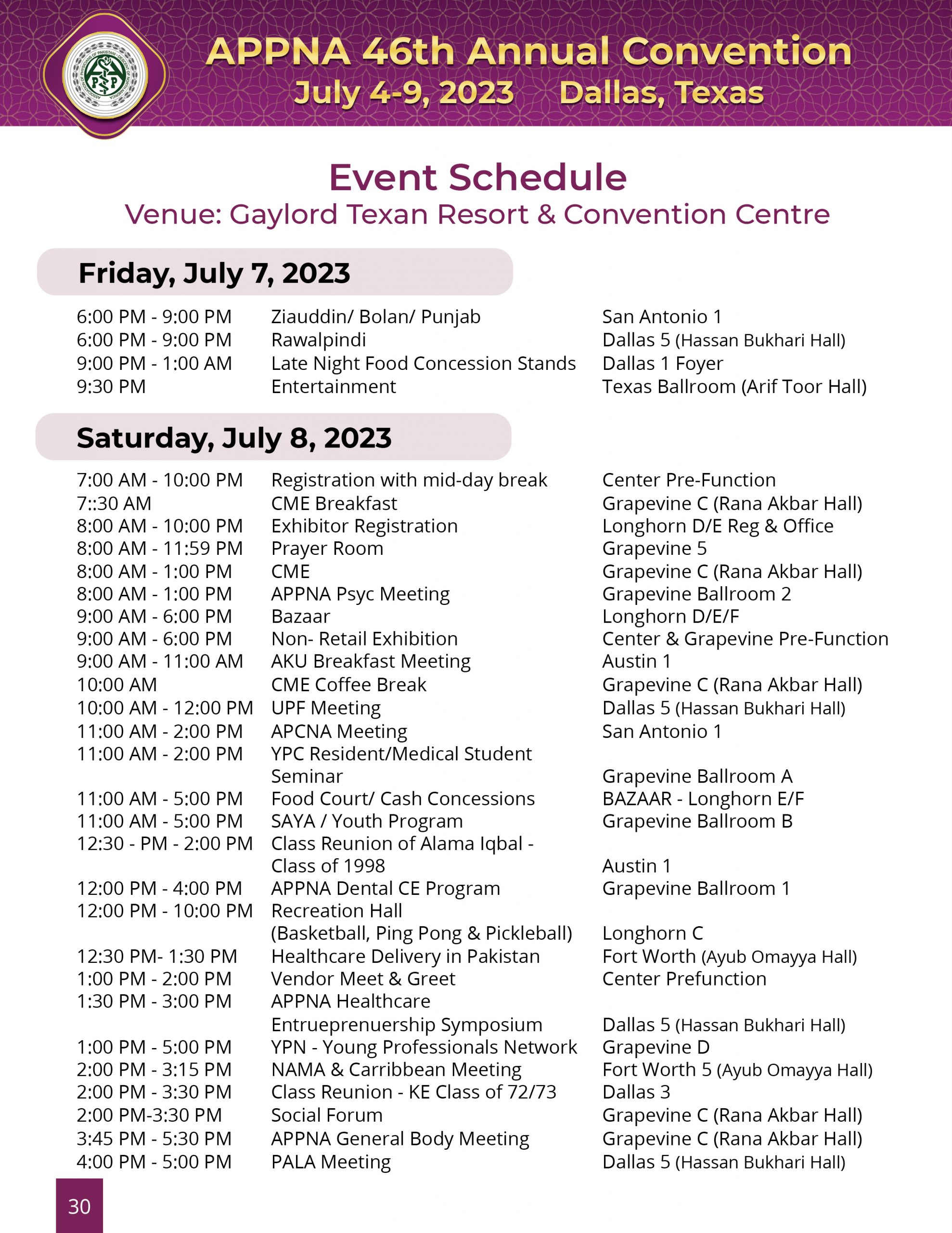 APPNA 46th Annual Summer Convention 2023 APPNA