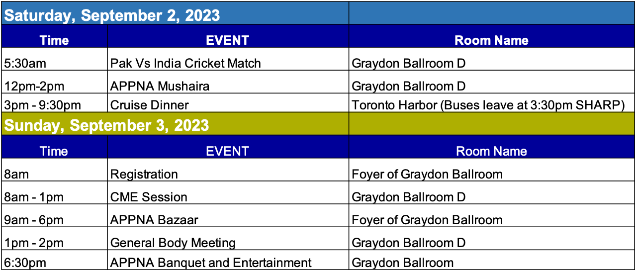 1st APPNA Canadian Meeting 2023 APPNA